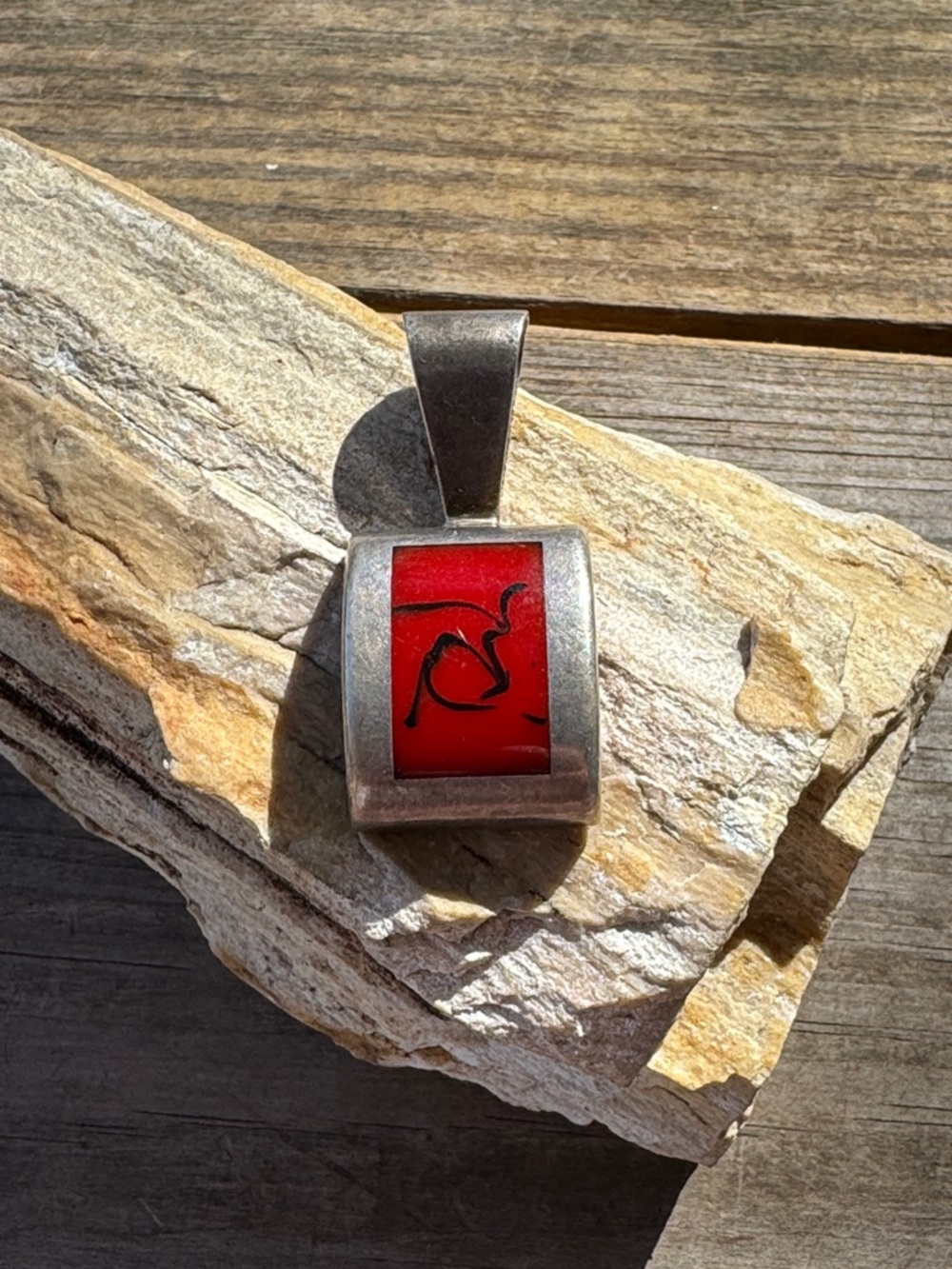Silpada Sterling Silver Pendant with Red Jasper